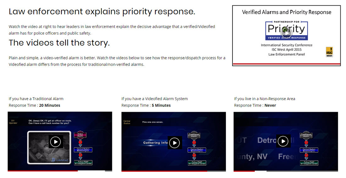 Law enforcement explains priority response.