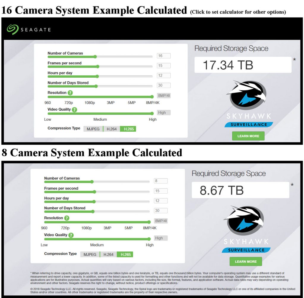 Video Storage Calculator | Seagate US